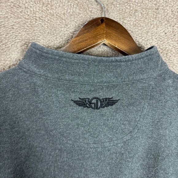 Straight Down Sweatshirt Mens Size XL Charcoal 1/2 Zip Pullover Long Sleeve Golf - Picture 10 of 11